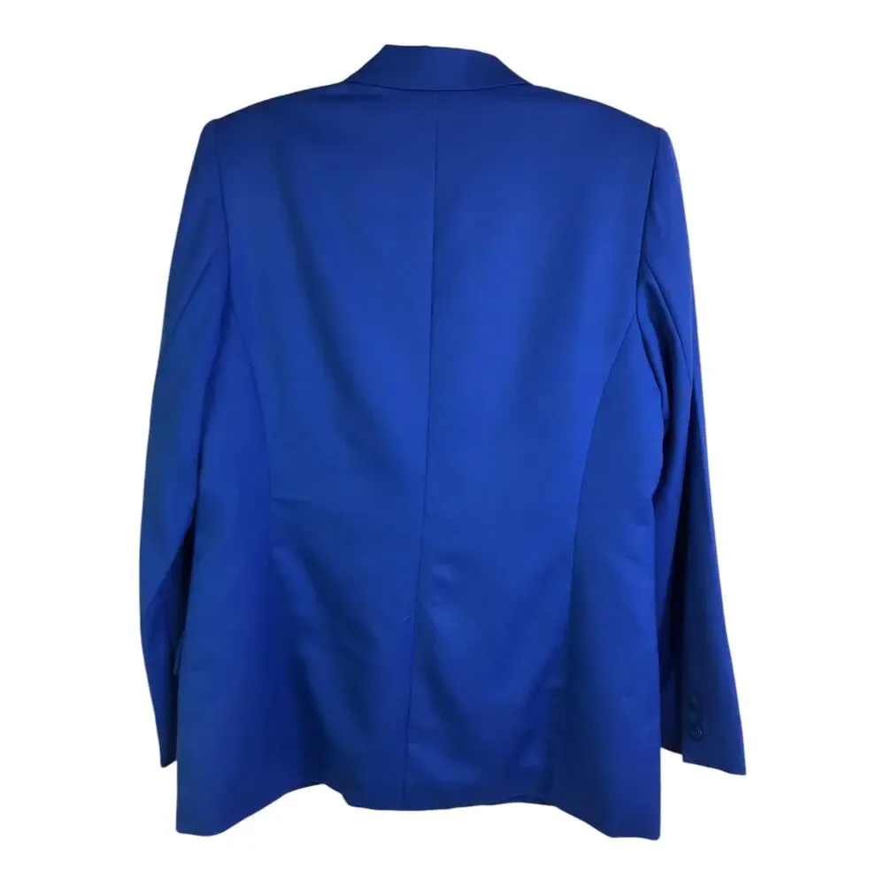 Pendleton Blazer Jacket Womens‎ Sz 10 Bright Blue 100% Wool Single Button